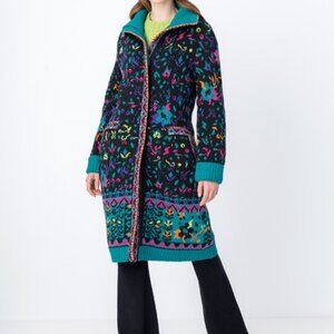 IVKO Woman IVKO Jacquard Coat Floral Pattern Black Size: 44 (2XL) 232501